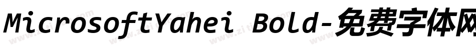 MicrosoftYahei Bold字体转换